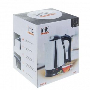 Чайник электрический Irit IR-1320, металл, 1.8 л, 1500 Вт, серебристый