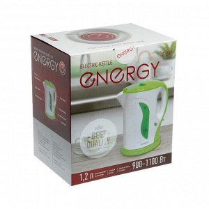 Чайник электрический ENERGY E-207, пластик, 1.2 л, 900 - 1100 Вт, белый