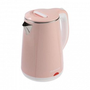Чайник электрический Eurostek EEK-2044, пластик, колба металл, 1.8 л, 2200 Вт, розовый