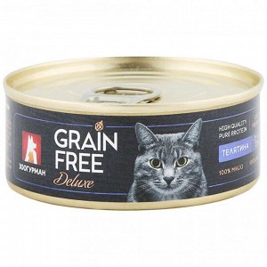 Зоогурман Grain Free конс 100гр д/кош Телятина беззерновой (1/24)