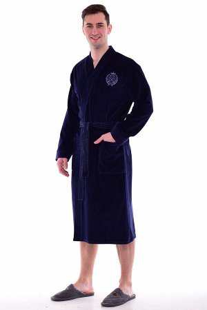 Новое кимоно Халат мужской 9-119д (темно-синий)
