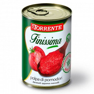 Помидоры "La Torrente" Помидорная мякоть для пиццы (FINISIMA  Polpa di pomodori ) ж/б 400г 1/24
