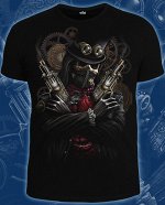 Футболки мужские Steampunk Skeleton (Светится в темноте и ультрафиолете)