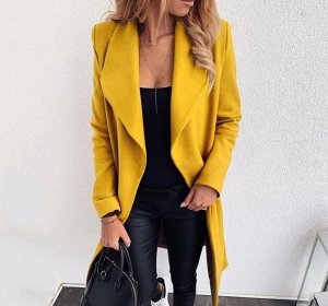 Пальто, желтый