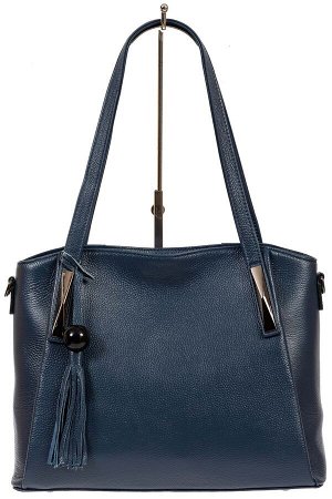 Женская сумка тоут с подвеской-кисточкой, цвет синий