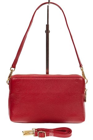 Стёганая женская сумка из натуральной кожи, цвет красный