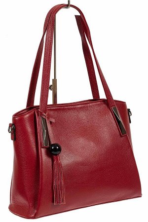 Женская сумка тоут с подвеской-кисточкой, цвет красный