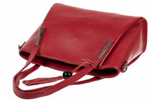 Женская сумка тоут с подвеской-кисточкой, цвет красный