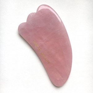 Скребок для массажа лица и тела "ЛАПКА" розовый кварц