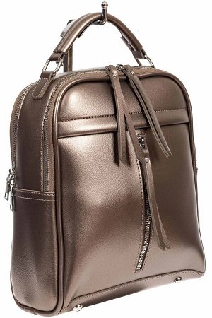 Женский рюкзак из искусственной кожи, цвет бронзовый