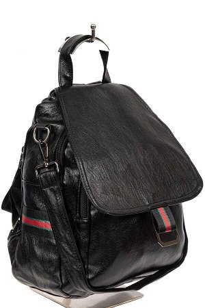 Молодёжный рюкзак-трансформер из искусственной кожи, цвет чёрный