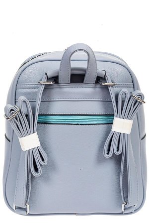 Женский рюкзак из фактурной экокожи, цвет голубой