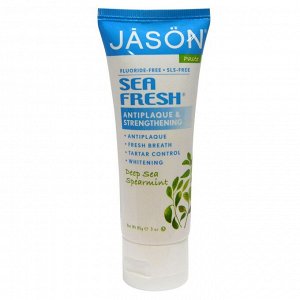 Jason Natural, Sea Fresh Antiplaque &amp; Strengthening Toothpaste 3 oz