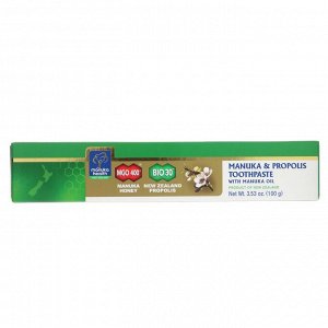 Manuka Health, Манука и прополис, зубная паста с маслом манука, 100 г (3,53 унции)