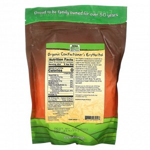 Now Foods, Real Food, органический кондитерский эритритол, 454 г (1 фунт)