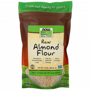 Now Foods, Real Food, Raw Almond Flour, 10 унций (284 г)