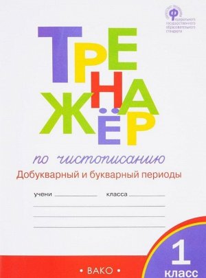 Тренажёр по чистописанию 1 кл.  Часть 1. ФГОС 96стр., 236х167х7мм, Мягкая обложка