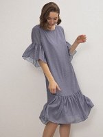 Шифоновое платье в горох PL1019/dressy