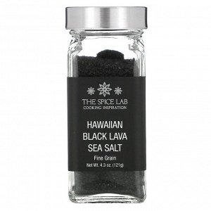 The Spice Lab, Hawaiian Black Lava Sea Salt, Fine Grain, 4.3 oz (121 g)