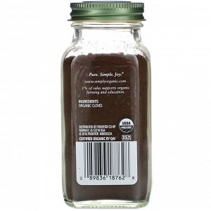 Simply Organic, Молотая гвоздика, 2,82 унций (80 г)