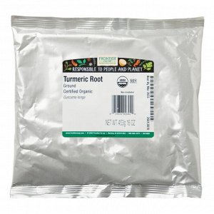 Frontier Natural Products, органический молотый корень куркумы, 453 г (16 унций)