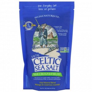 Celtic Sea Salt, Измельченная смесь важнейших минералов, 454 г (1 фунт)