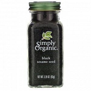 Simply Organic, Органическое, черное семя кунжута, 3,28 унции (93 г)