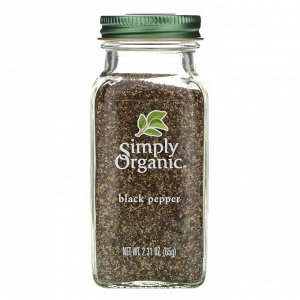 Simply Organic, Чёрный перец, 2.31 унций (65 г)