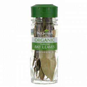 McCormick Gourmet, Organic, Turkish Bay Leaves, 0.18 oz (5 g)