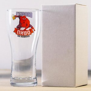 Пивной бокал «Пиво герою не помеха», 570 мл