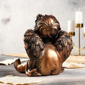 Статуэтка "Ангел сидящий" бронзовый цвет, 24 см