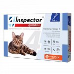 Inspector Quadro Капли противопаразитарные д/кош 1-4кг 1пипет. (1/40)