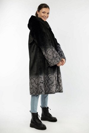 02-1258 Пальто шуба искусственная женская