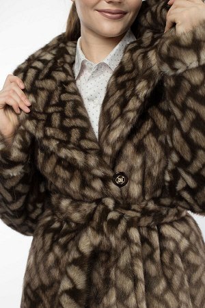 02-1268 Пальто шуба искусственная женская (пояс)