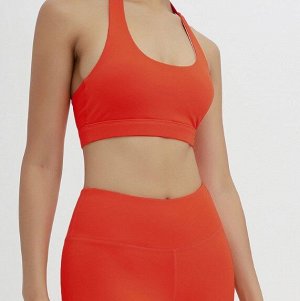 Женский спортивный костюм (топ и леггинсы), цвет оранжевый