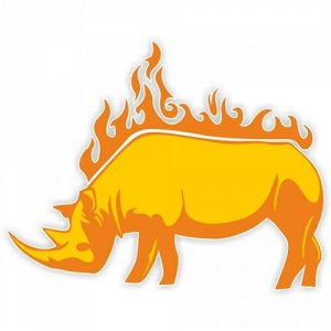Наклейка Огненный носорог