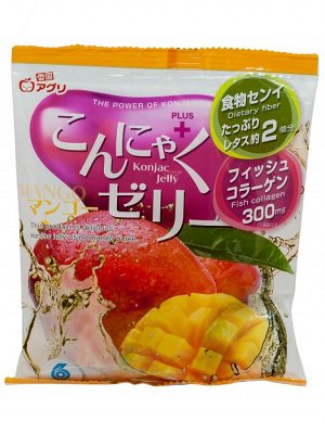 Желе “Yukiguni Aguri” порционное Конняку со вкусом манго (16г х6шт) 96г