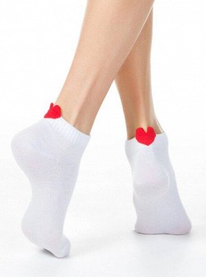 20С-18СП Active  Носки жен.укороченные (Conte)/6/ хлопковые носки с пикотом-«сердечком» рис 221