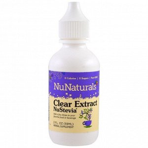 NuNaturals, Чистый экстракт NuStevia, 59 мл (2 жидкие унции)