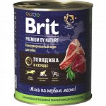 Brit Premium by Nature конс 850гр д/соб Говядина/Сердце (1/6)