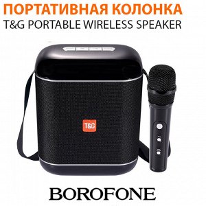 Портативная колонка с микрофоном T&G Portable Wireless Speaker