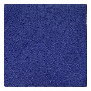 Плед вязаный "Royal blue rhomb", 130х180 см, 87-V449/1