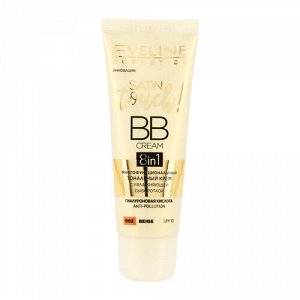 SATIN TOUCH BB CREAM 8в1 Тон. крем 002 BEIGE с увлажняющей сывороткой 30мл