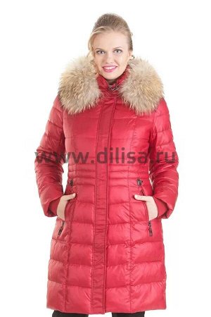 Пальто с мехом Mishele 9917-1_Р (Красный D8)