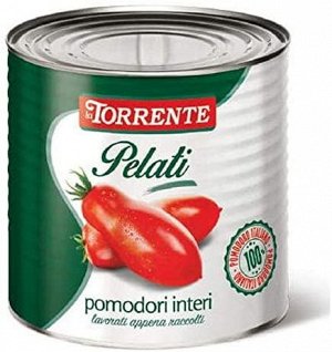 Помидоры без кожуры "La Torrente" (Pomodori Pelati interi) ж/б 2500г 1/6 Италия