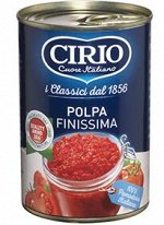 Polpa di pom. Finissima Перетертая помидор. мякоть идеальна для пиццы Финиссима 400 г. (ж/б)