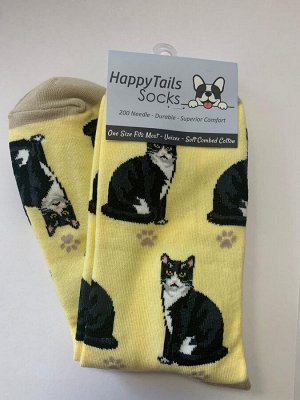 Happy Tails Socks Носки длинные (с принтом кошки), 1шт (р.37-39)