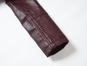 Женская удлиненная куртка из эко-кожи, утепленная, на пуговицах, цвет темно-коричневый