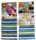 KINGFISHER®️ Полотенце кухонное из микрофибры  38X60см, упак 1 шт, 59 г/шт, &quot;Полоска&quot;
