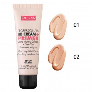 Тональный крем+основа д/макияжа д/комб. и жир. кожи "Всё в одном: BB Cream+Primer" SPF20 PUPA 50мл., шт